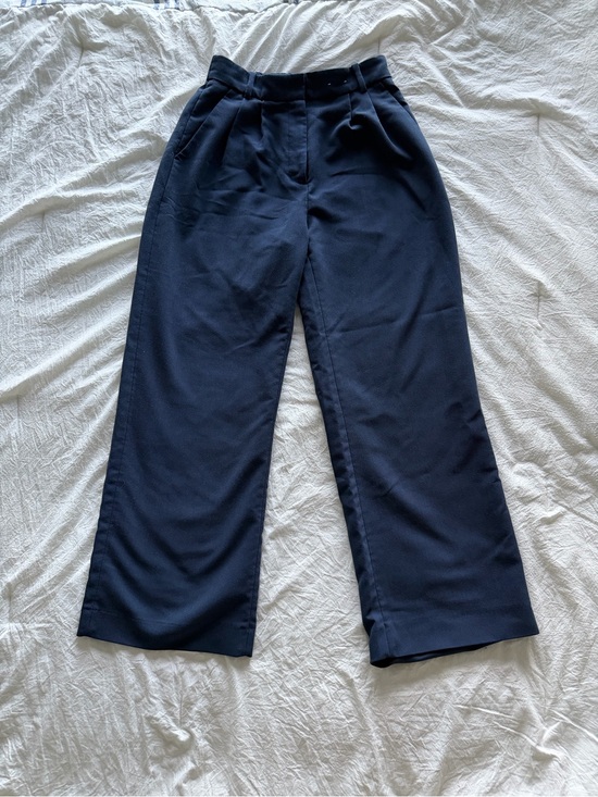 Abercrombie & Fitch Pants - Abercrombie & Fitch Sloan Tailored Wide Leg Pants - Navy